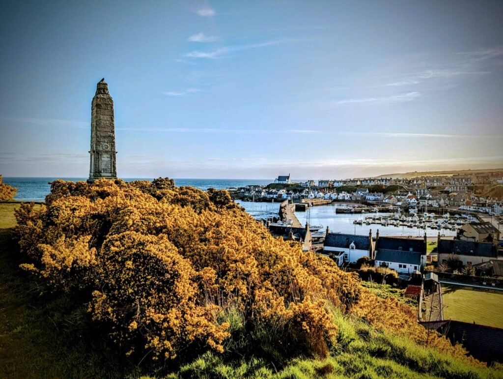 View across Findochty from the War Memorial.